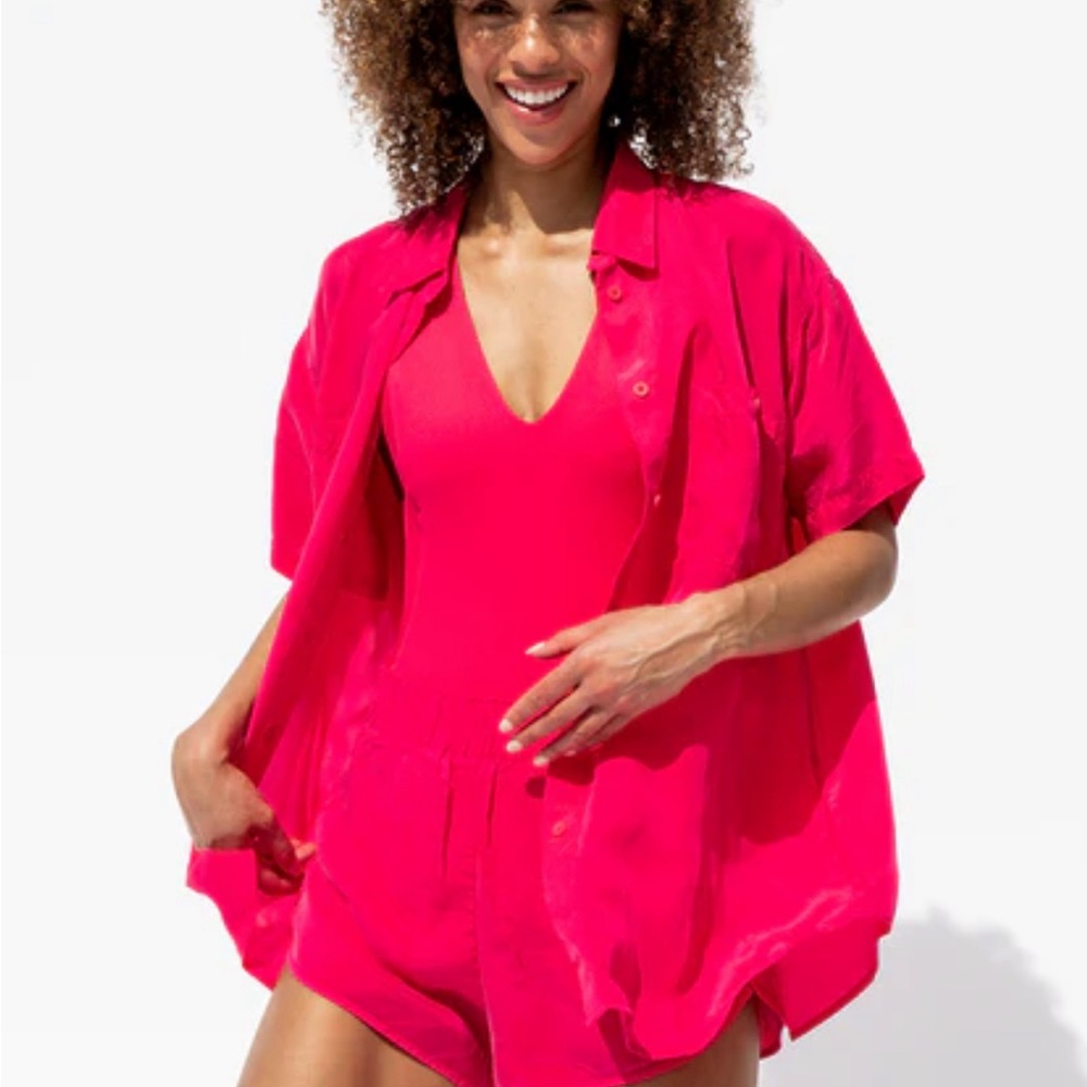 Left On Friday Silk Pink Shorts